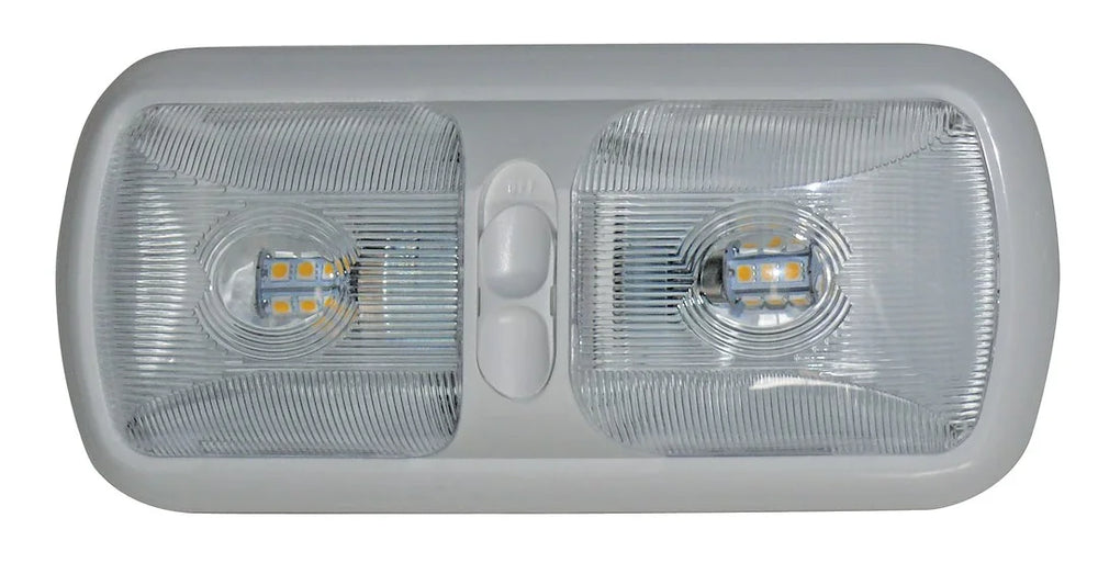 EUROSTYLE DBL DOME LIGHT LED SOFT WHT 3500K 430 LUMENS
