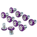 NRG Fender Washer Kit w/Rivets For Plastic (Purple) - Set of 10
