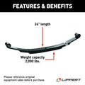 3LEAF DOUBLE EYE SPRING 2000LB 24IN 23.125IN 2.5IN 7218