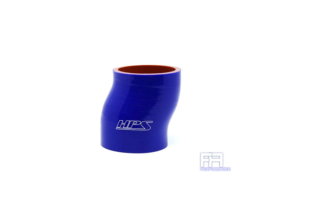HPS Performance 2.25 ID 3 Long High Temp 4-ply Reinforced Silicone Offset Coupler Hose Blue (57mm ID 76mm Length)