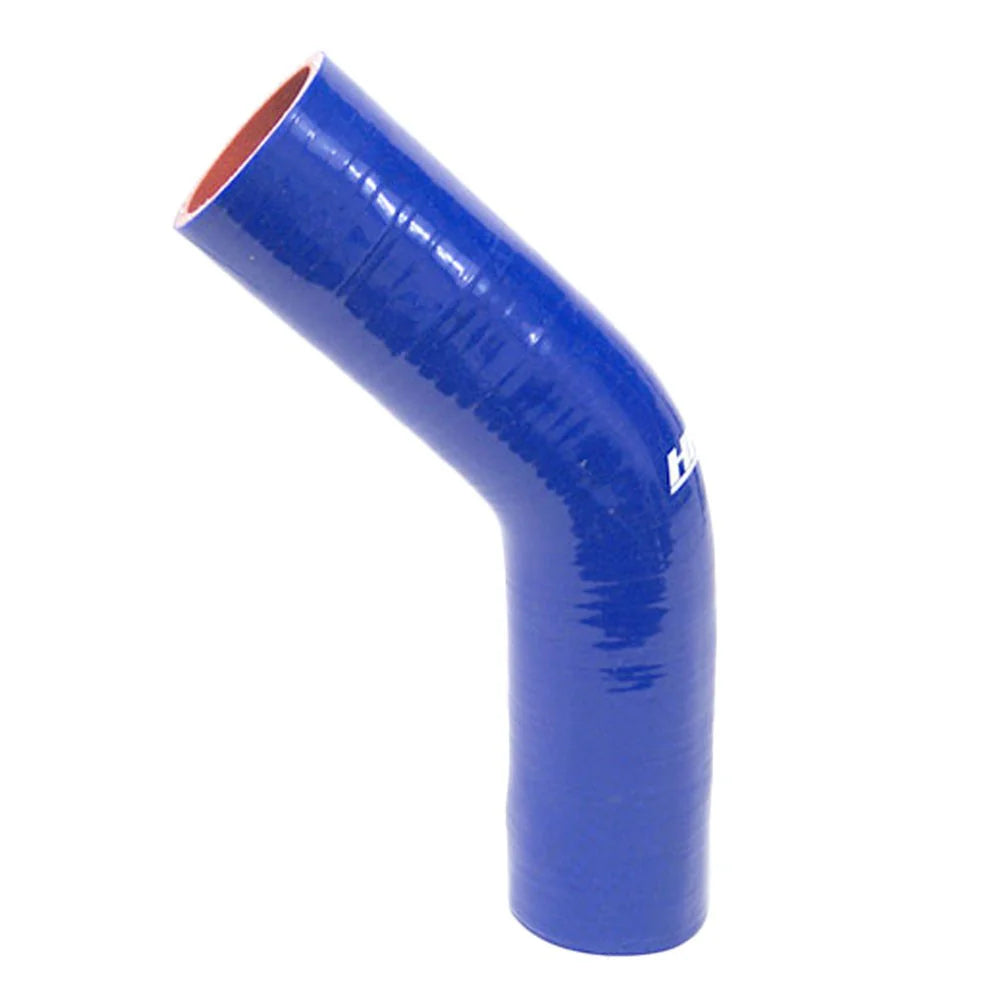 HPS Performance 3/8 ID 10 Leg Silicone 45 Degree Elbow Coupler Hose High Temp 4-ply Reinforced Blue (9.5mm ID)