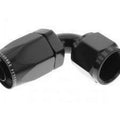 12 90 DEG FEMALE ALUMINUM HOSE END NONSWIVEL CLEAR