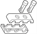 BUT N SNAP 78MM PLUG WIRE LOOM KIT 2 EACH 2 3 & 4 PLACE WIRE SEPARATORS