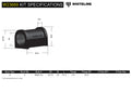 Whiteline W23669 Rear (16mm) Sway Bar - Bushings; fits Audi A4 96-06