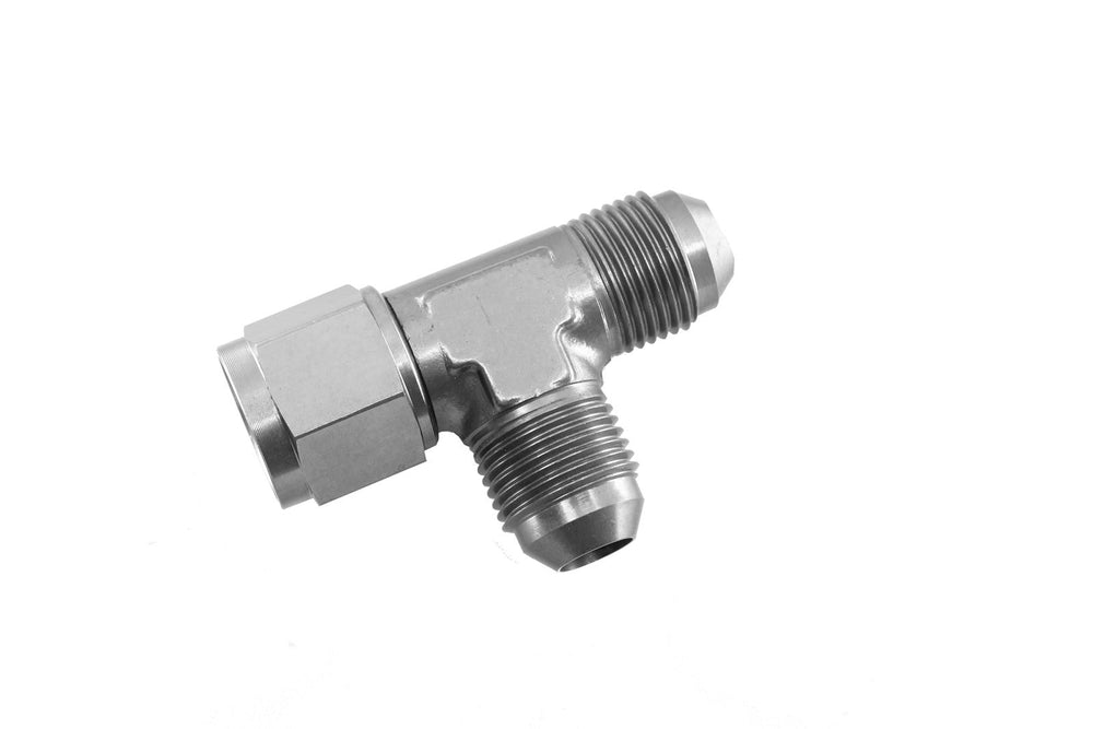 08AN TEE WITH FEMALE ADAPTER SWIVEL ON RUN CLEAR