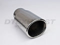 DOUBLE WALL OVAL ROLLED STRAIGHT SS EXHAUST TIP 2.25IN ID / 3.25INX4.00IN OD