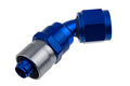 06 AN 45 DEGREE CRIMP STYLE HOSE END BLUE
