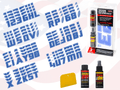 Hardline Boat Lettering Registration Installation Kit 3 in. - 900 Blue