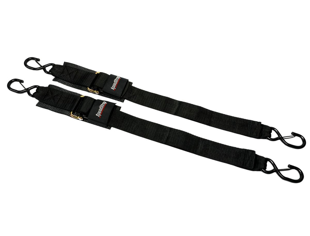 SpeedStrap 2in x 4ft Marine Transom Tie-Down Straps with Snap S-Hooks (2 Pack)