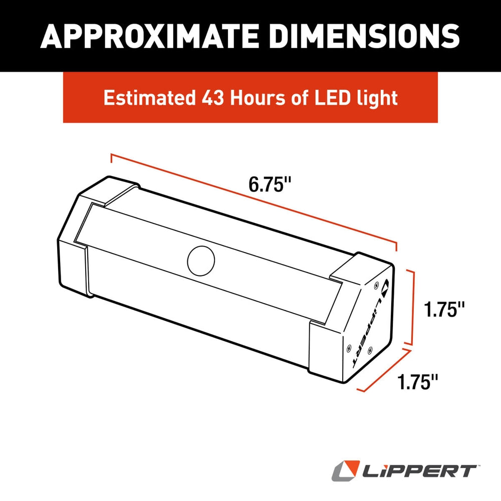 BATTERY OPERATED MAGNETIC LED STEP LIGHT REQUIRES (6) AA BATTERIES