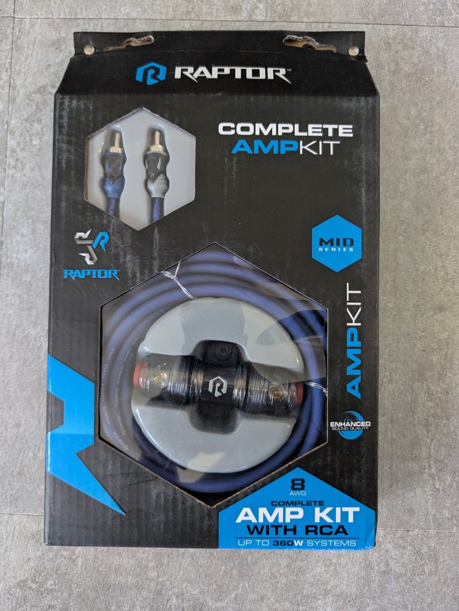 360W 8 AWG AMP KIT WITH RCA CABLE - MID SERIES