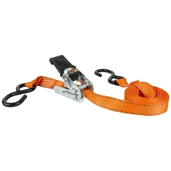 15FT X 1IN RATCHET TIEDOWN W/PAD HANDLE 500 LBS. WLL (1500 LBS. BREAK STRENGTH