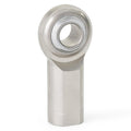 QA1 G Series 2-Pc Rod End - Female/Left Hand - .4375in Bore x 7/16-20 - Stainless Steel w/PTFE