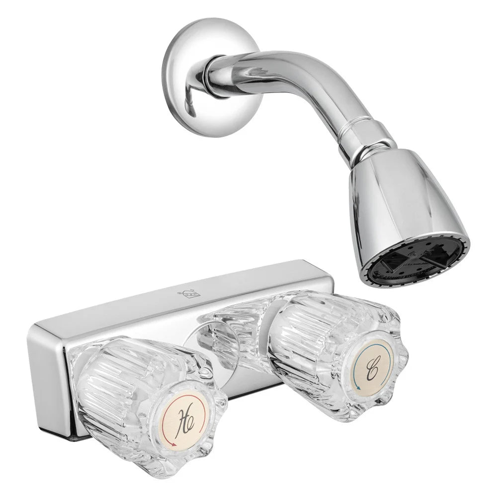 MH SHOWER FAUCET & SHOWER HEAD CHROME POLISHED