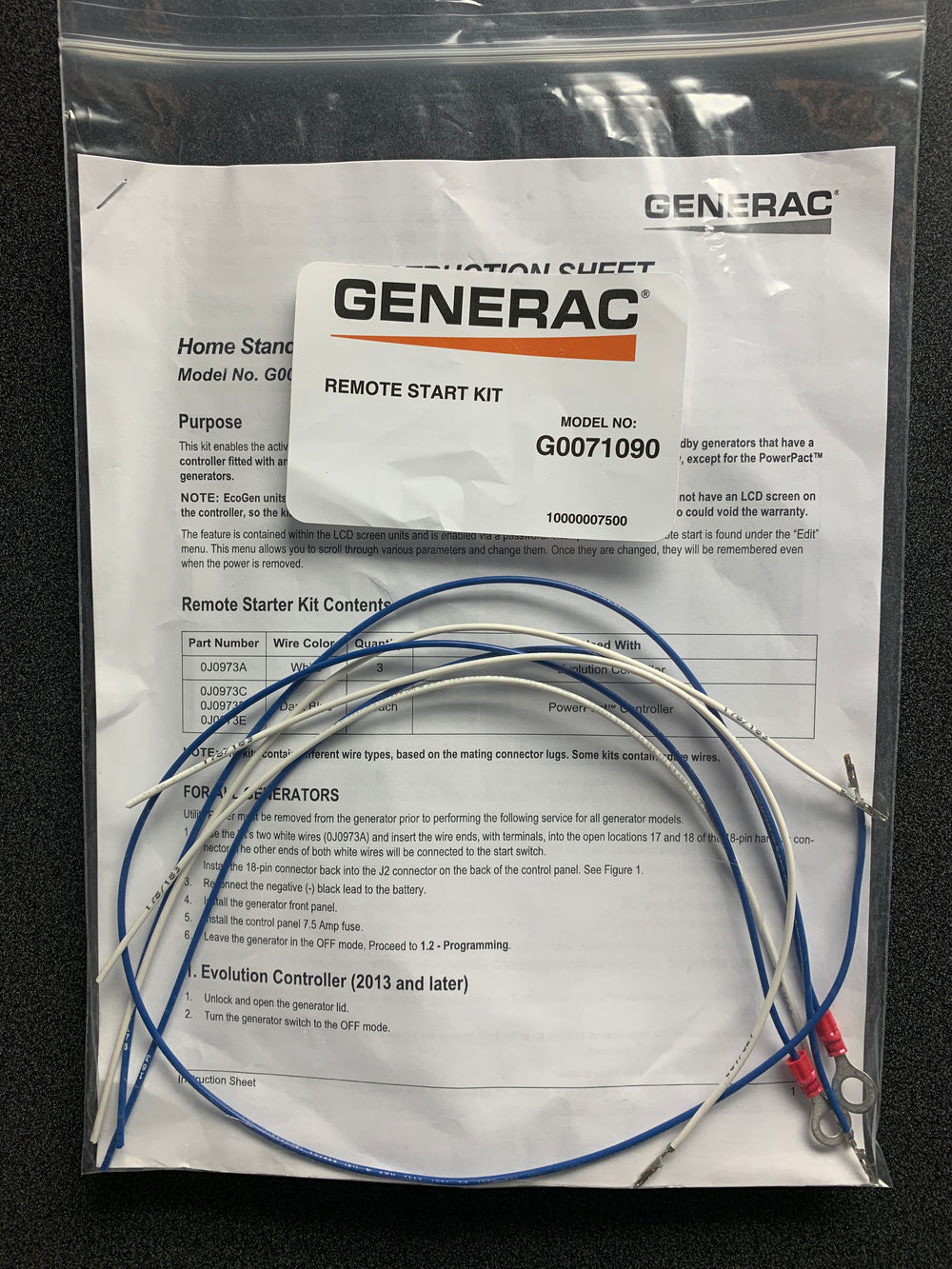 TWO WIRE START KIT