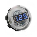 CLEAR DIGITAL VOLT METER ROUND GAUGE W/BLUE LED DISPLAY12 VOLT OPERATION RANGE