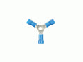 BLUE VINYL BUTT CONNECTOR 16-14 GAUGE 3 WAY PACKAGE OF 100