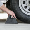 WHEEL CHOCK,RUBBER,6 X 8 X 10IN