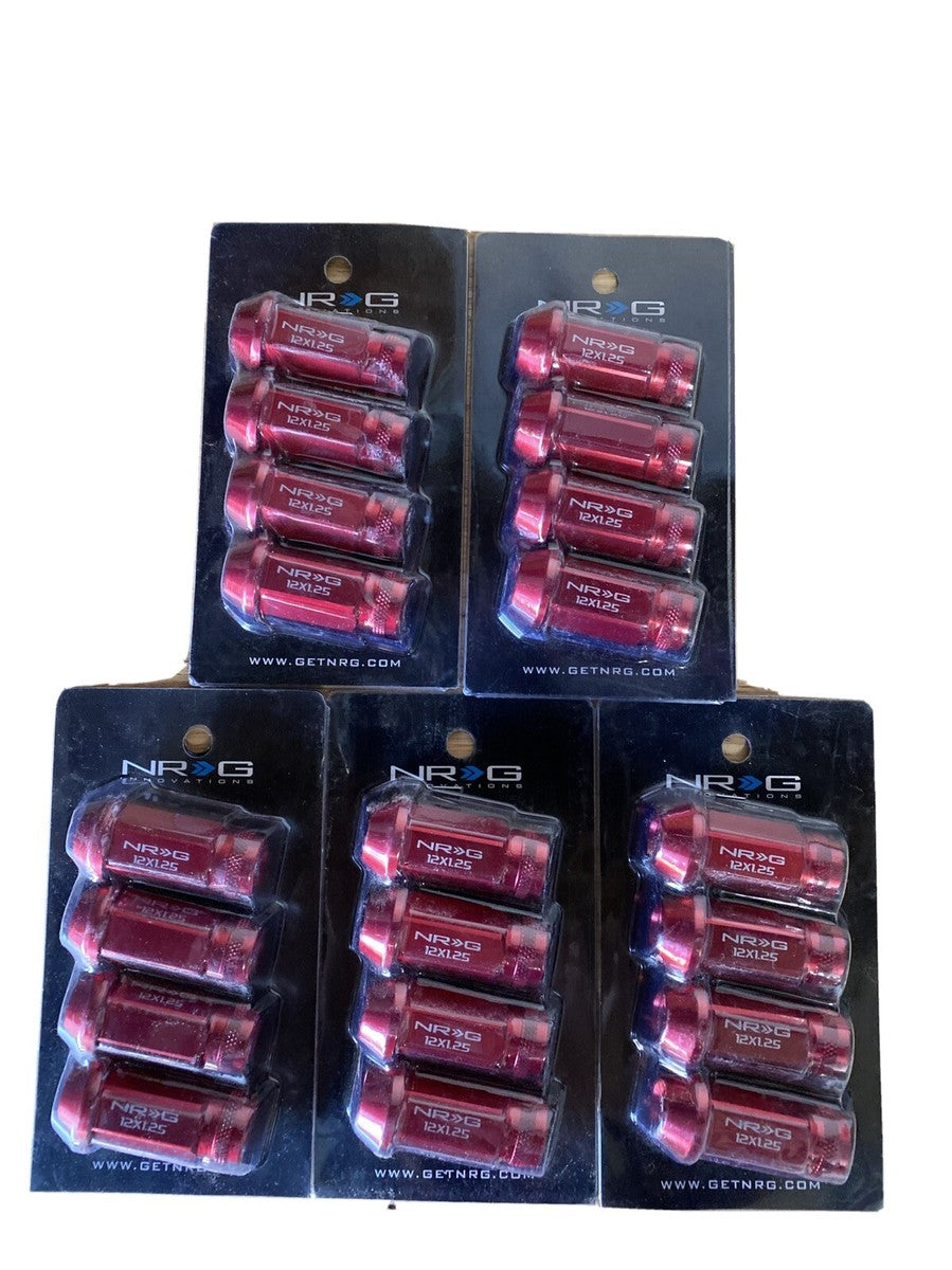 NRG 800 Series Open Ended Lug Nuts for Long Studs : Red (LN-810RD)
