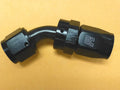 Russell Performance -8 AN Black 45 Degree Full Flow Hose End