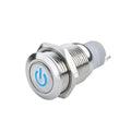 Oracle Pre-Wired Power Symbol Momentary Flush Mount LED Switch - Blue