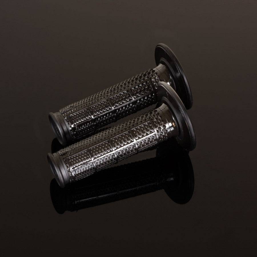 Renthal Ultra-Tacky Dual Compound Grips Tapered 1/2 Waffle - Black