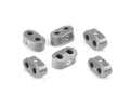 TCLAMP DOUBLE PLACE 1/4IN1/4IN 6 PIECES GRAY
