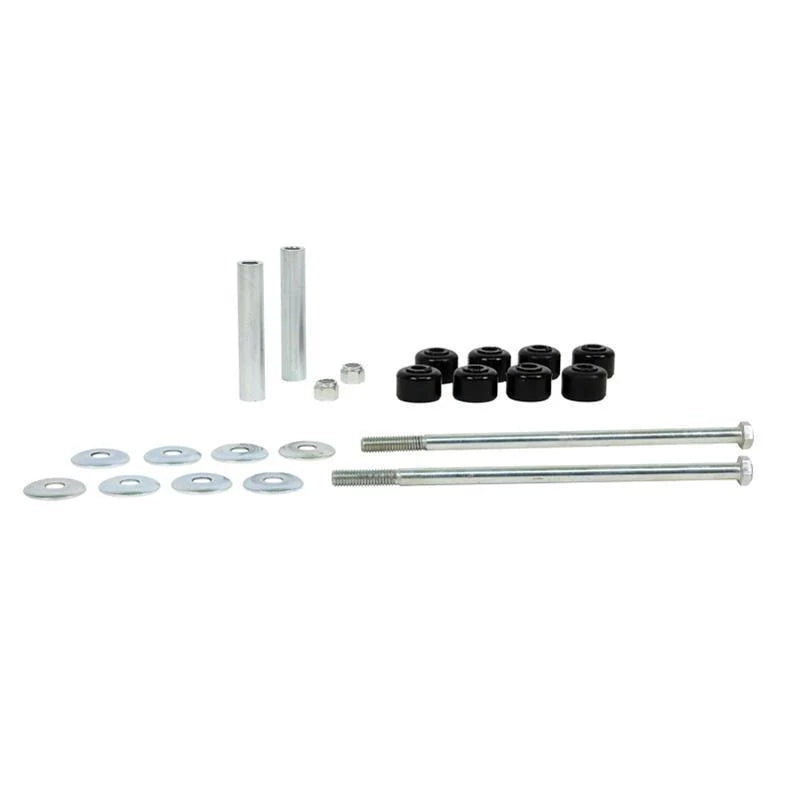 Sway bar - link 8 Bushings 2 Tubes 2 Bolts 8 Washers 2 Nuts Grease