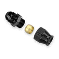 BLACK ALUM TUBE ADPT -8 MALE AN TO 1/2"