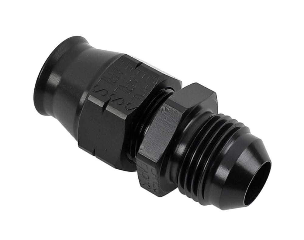 BLACK ALUM TUBE ADPT -8 MALE AN TO 1/2"
