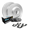 R1 17-25 Alfa Romeo Stelvio Front Drill & Slot Silver Rotors w/Euro Ceramic Pads & Hardware