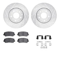 R1 16-25 Mazda CX-5 Front Drill & Slot Silver Rotors w/Optimum OE Pads & Hardware