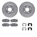 R1 20-26 Kia Soul Front Drill & Slot Silver Rotors w/Optimum OE Pads & Hardware