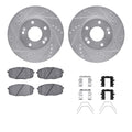 R1 14-26 Kia Soul Front Drill & Slot Silver Rotors w/Optimum OE Pads & Hardware