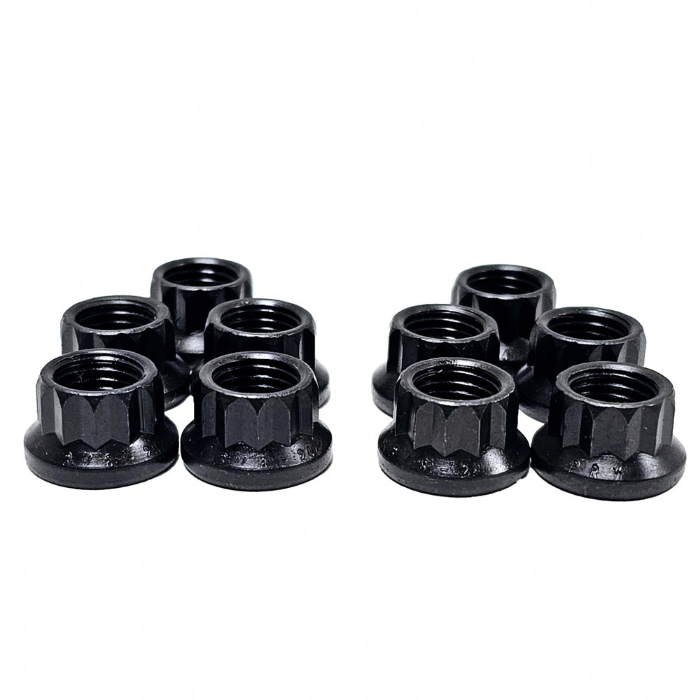 FLANGE NUT 1/2IN20 X 9/16IN WRENCHING 12PT 10 PIECE