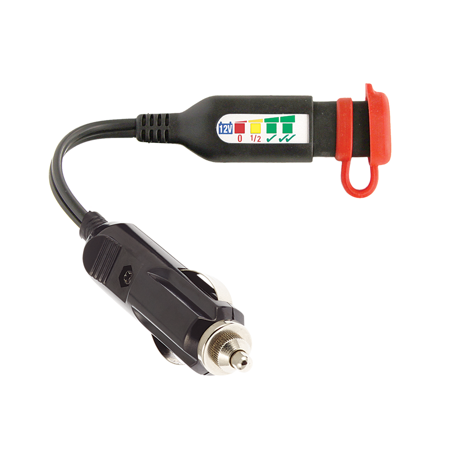 OPTIMATE MONITOR BATTERY STATUS / CHARGE SYSTEM MONITOR FOR 12V LEADACID WITH AUTO PLUG.