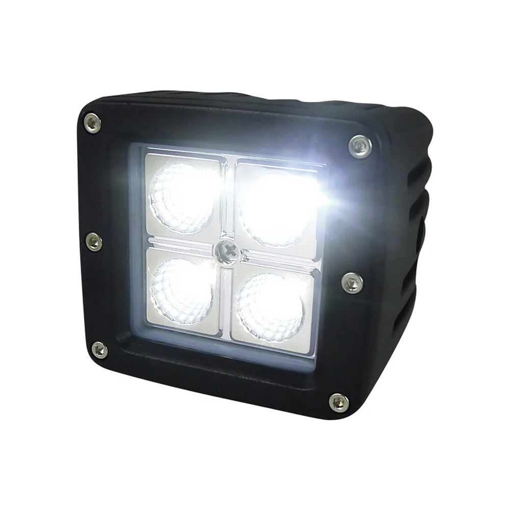3" 4 LED WORK LIGHT SQUARE- FLOOD B