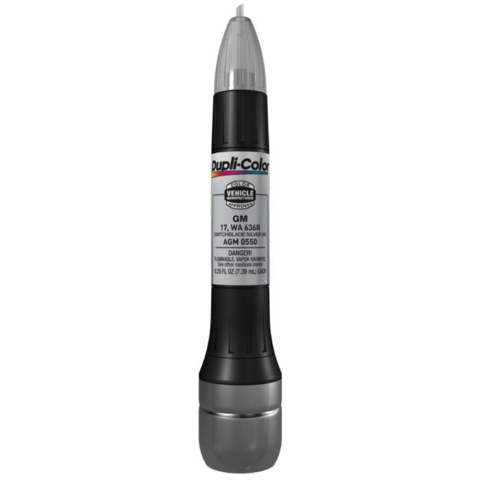 GENERAL MOTORS EXACTMATCH TOUCHUP PAINT; SWITCHBLADE SILVER M;0.5 OZ. PENTIP/