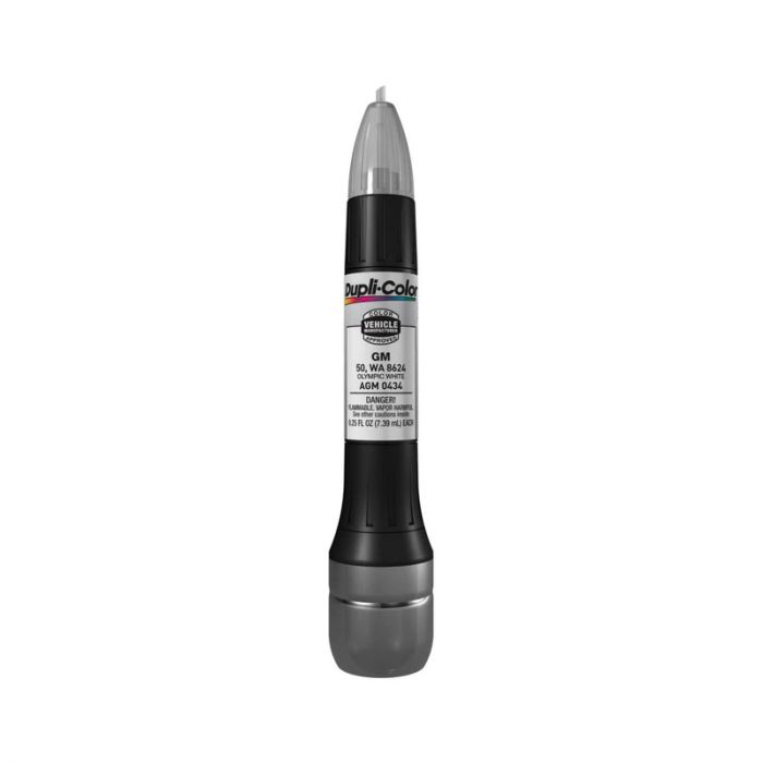 GENERAL MOTORS EXACTMATCH TOUCHUP PAINT; OLYMPIC WHITE;0.5 OZ. PENTIP/BRUSH A