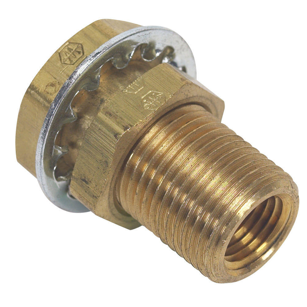 1/4 FNPT BRASS BULKHEAD FITTING