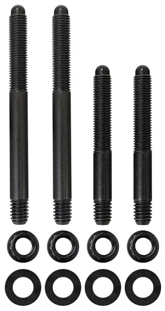 Moroso 2PC 5/16in-24 x 2.5in & 2 PC 5/16in-24 X 3.5in Long 12-Point Nuts Carb Stud Kit w/Bracket