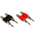 RCA BANANA PLUGS PAIRED BLACK/RED - RETAIL PACK