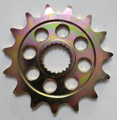 Vortex Racing Steel Front Sprocket 520 15 Tooth- Silver