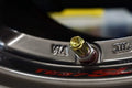 Dress Up Bolts Titanium Valve Stem Caps - Gear Design Gold