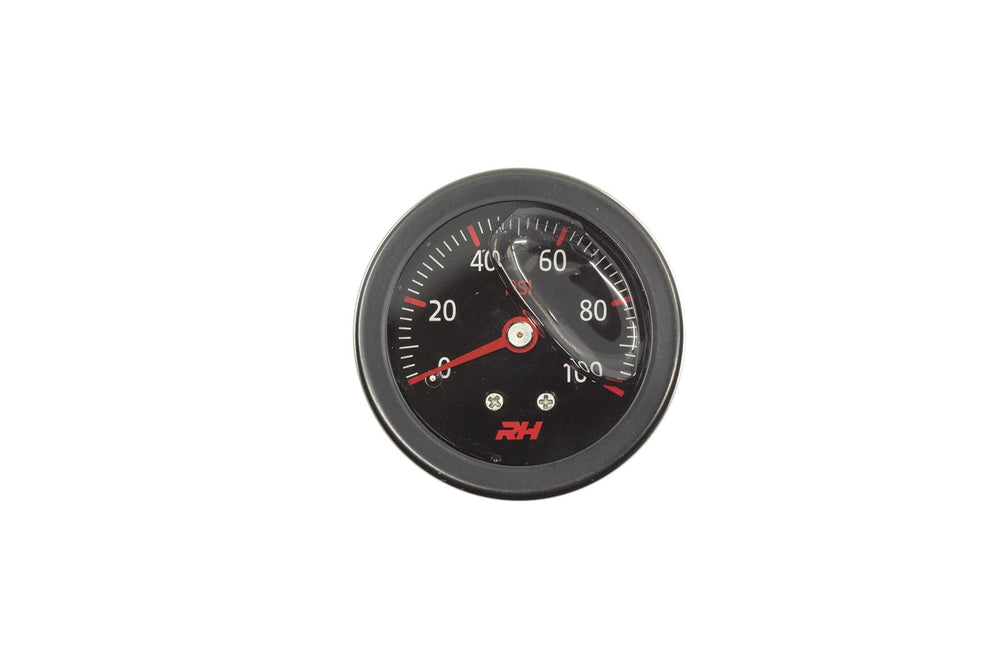 LIQUID FILLED FUEL PRESSURE GAUGE1/8 IN NPT INLET100PSIALL BLACK FINISH
