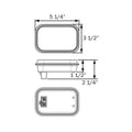 LED RECTANGULAR S/T/T;RED;12-24V