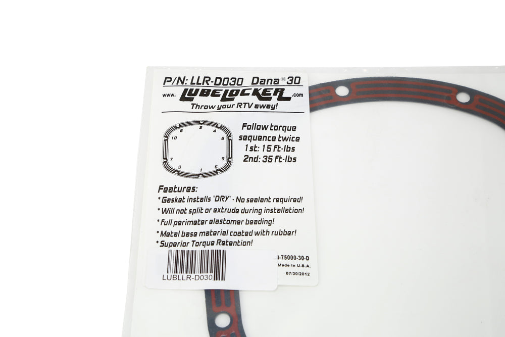 ~(1 lbs. 12X12X3)~ Dana 30 Differential Cover Gasket LubeLocker