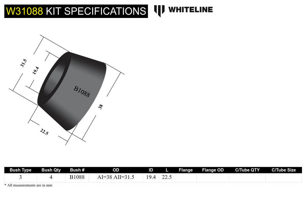 REAR SWAY BAR LINK BUSHING 9095 4RUNNER