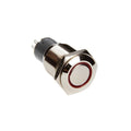 16MM BLACK 2POSITION ON/OFF SWITCH(WHITE)BLACK FLUSH MOUNT 12V