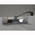 UTOPIA 8IN WASHERLESS KITCHEN FAUCET CHROME W/CLEAR HANDLES